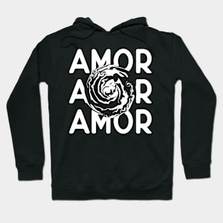 Amor typography white Hoodie